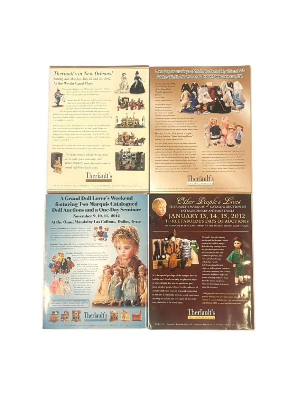 Doll News Magazine 2012 Full Year Complete 4 Issues Spring Summer Fall Winter